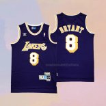 Camiseta Los Angeles Lakers Kobe Bryant NO 8 Retro Violeta